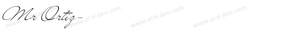 Mr Ortiz字体转换